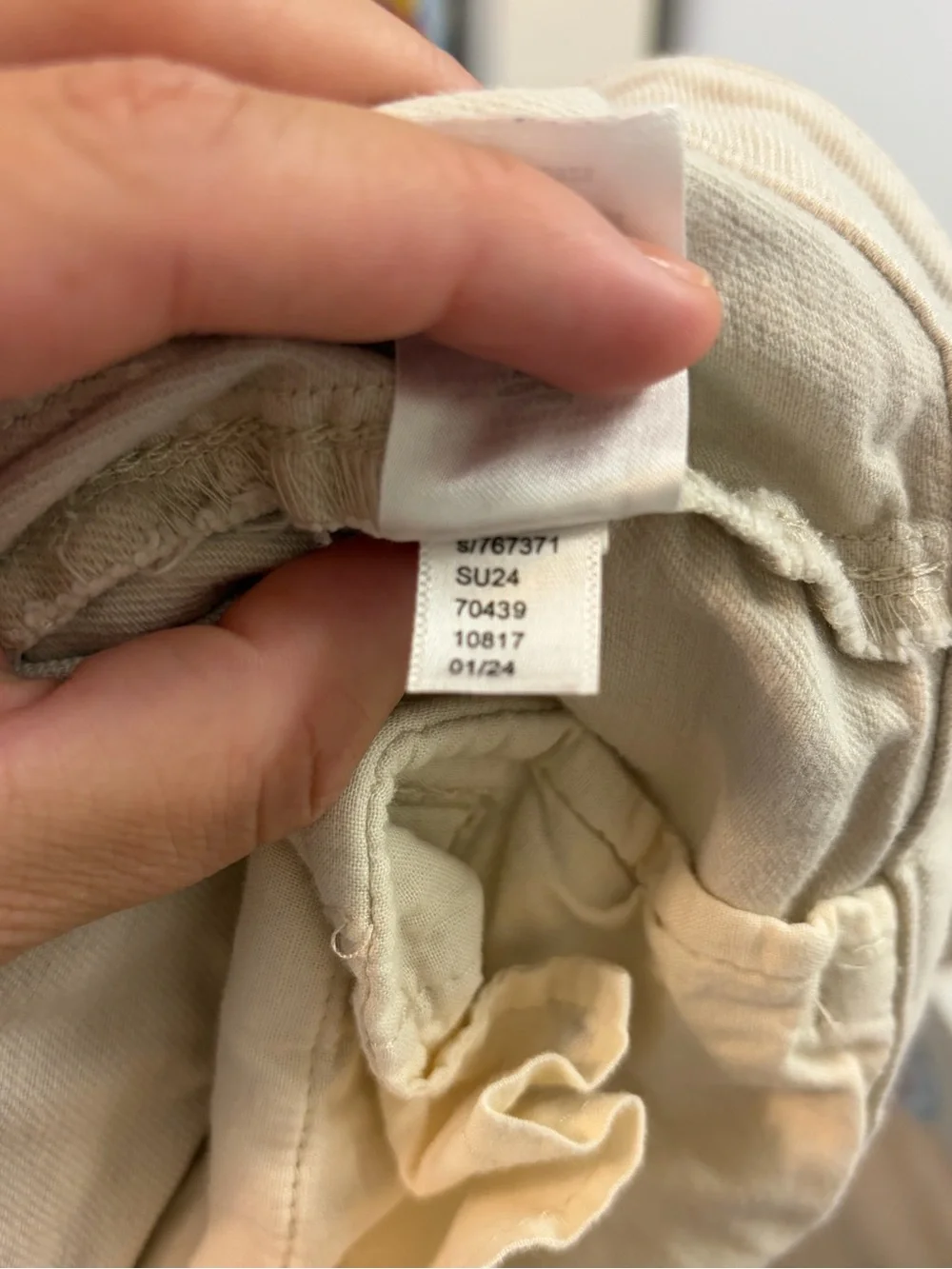LOFT The Palmer Wide Leg Crop Pants Womens 8 Cream Ivory High Rise